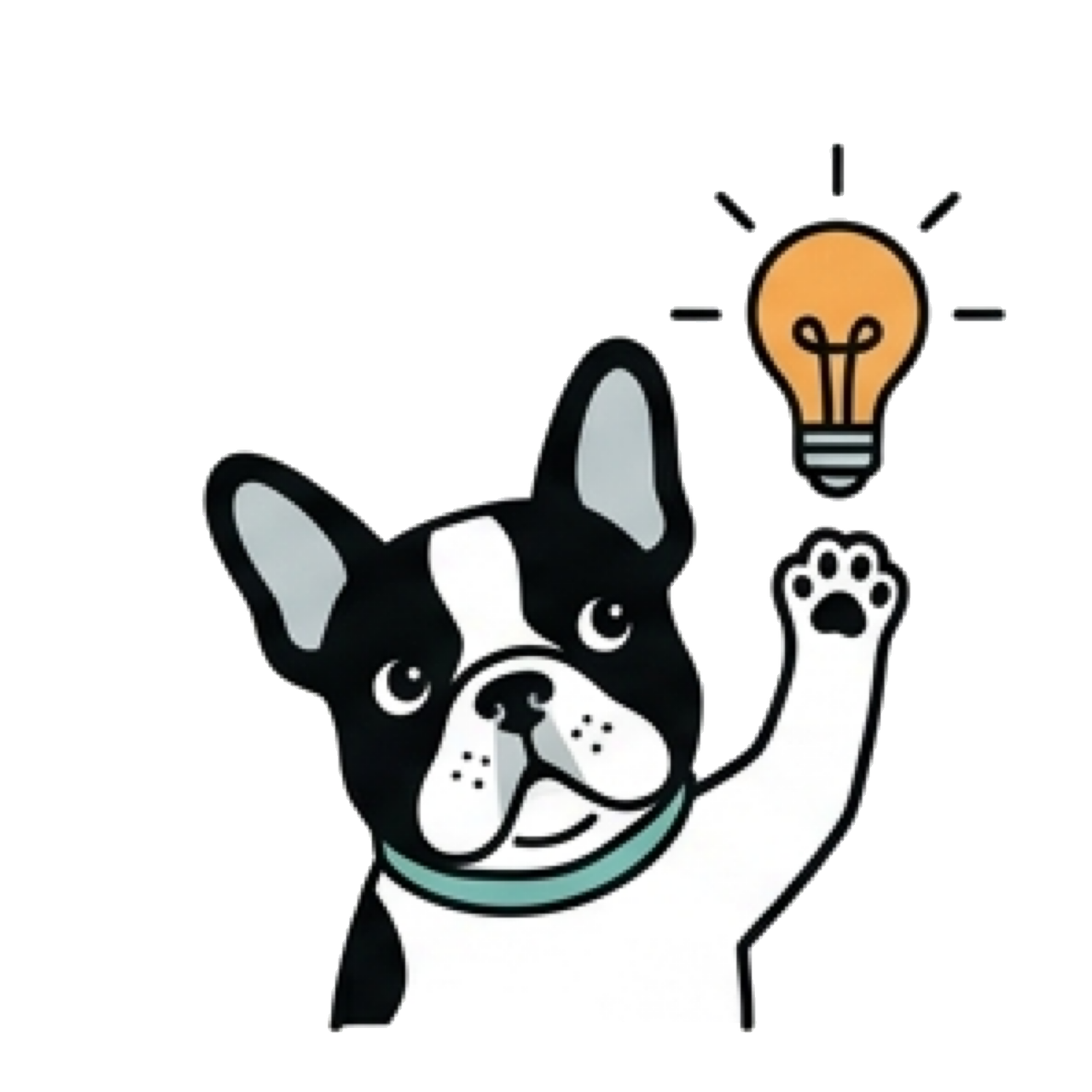 役割のつながりを伝える犬のイラスト