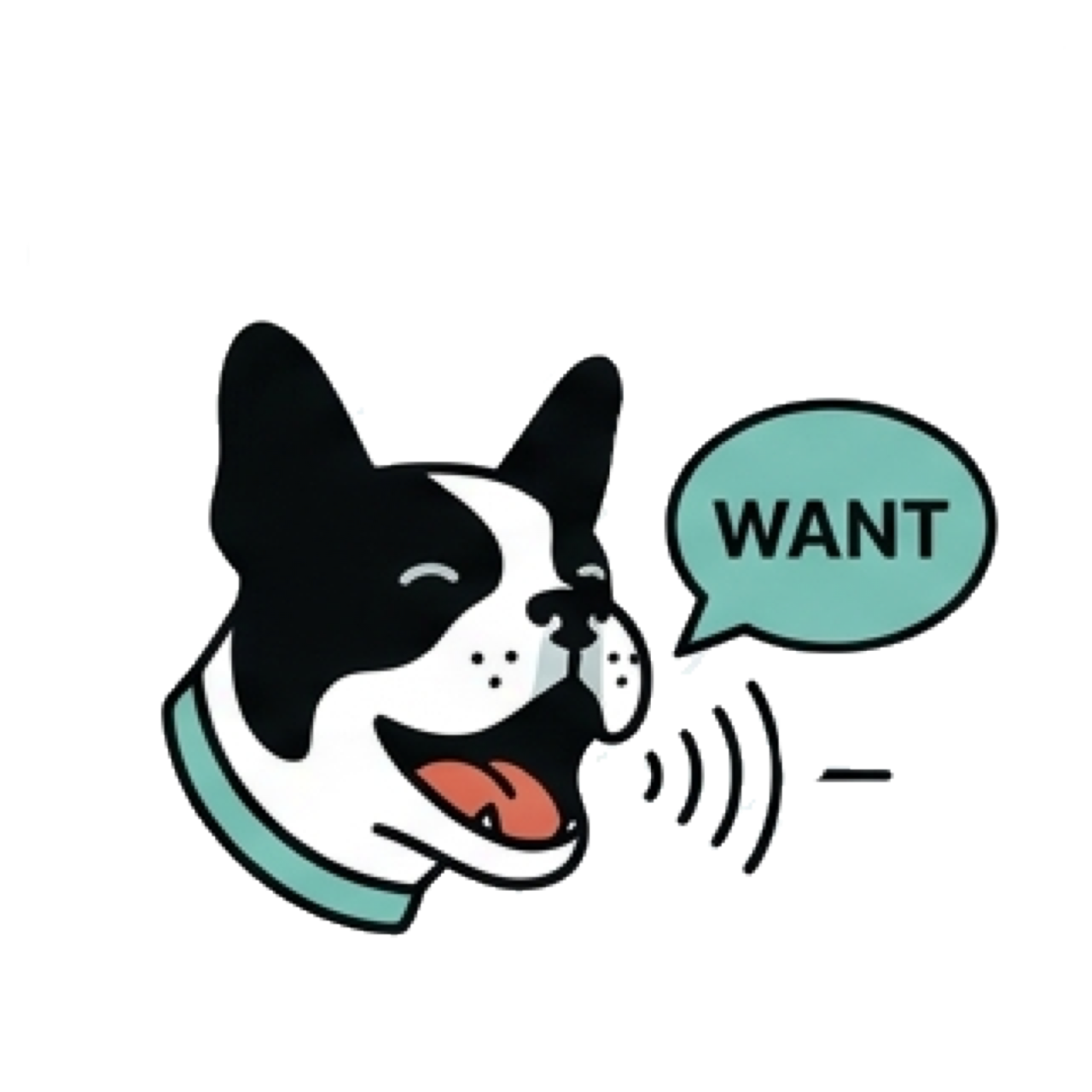 募集を伝えるフレンチブルドッグのイラスト